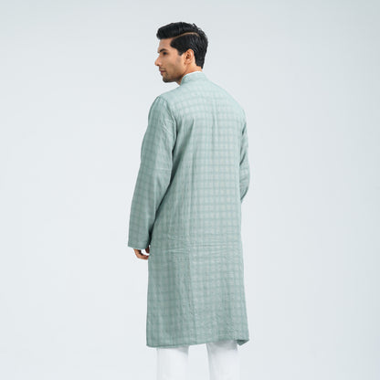 Men's Mint Cotton Basic Panjabi