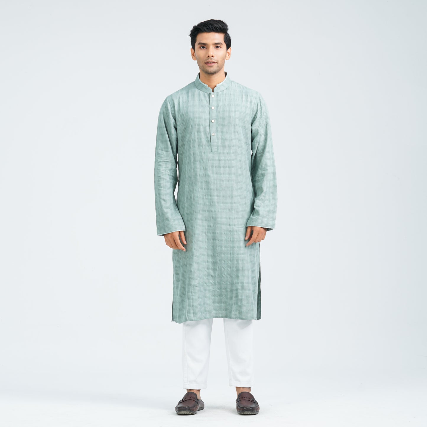 Men's Mint Cotton Basic Panjabi
