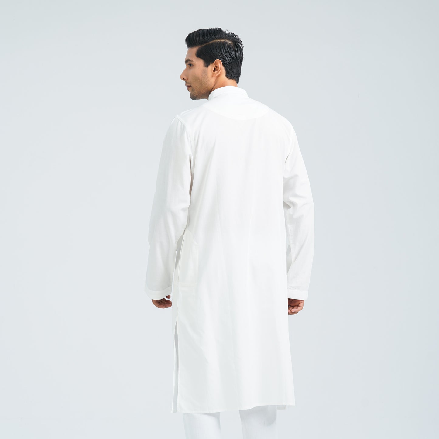 Men White Viscose Panjabi