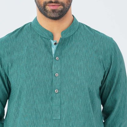 Men’s Green Cotton Panjabi