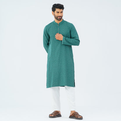Men’s Green Cotton Panjabi