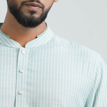 Men's Mint Cotton Basic Panjabi