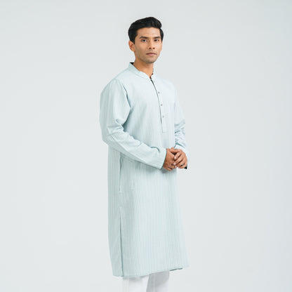 Men's Pastel Mint Cotton Basic Panjabi