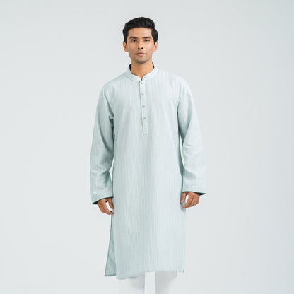 Men's Pastel Mint Cotton Basic Panjabi