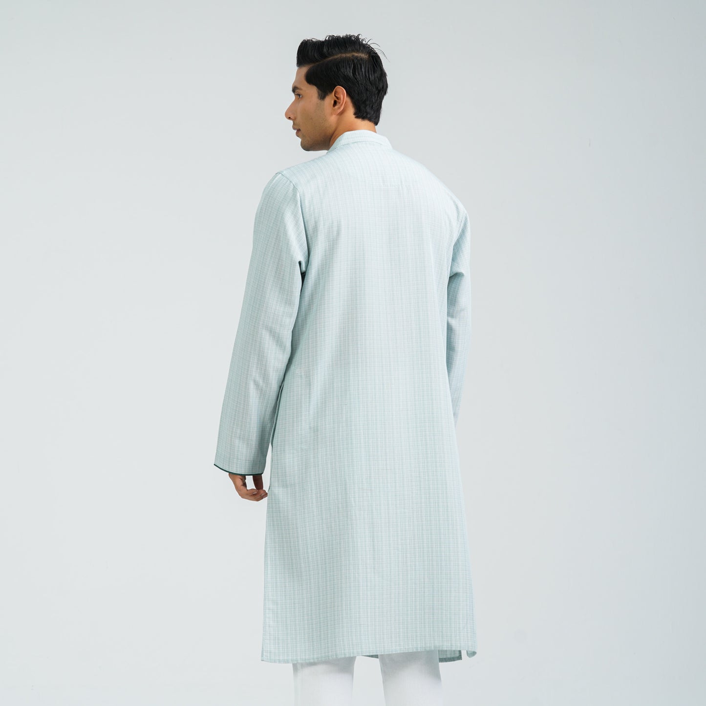 Men's Pastel Mint Cotton Basic Panjabi