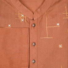 Load image into Gallery viewer, MENS EMBROIDERY PANJABI- BROWN
