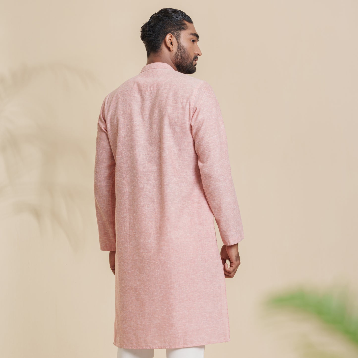 Mens Orange Embroidery Panjabi