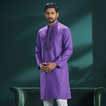 Load image into Gallery viewer, MENS EMBROIDERY PANJABI-VIOLET
