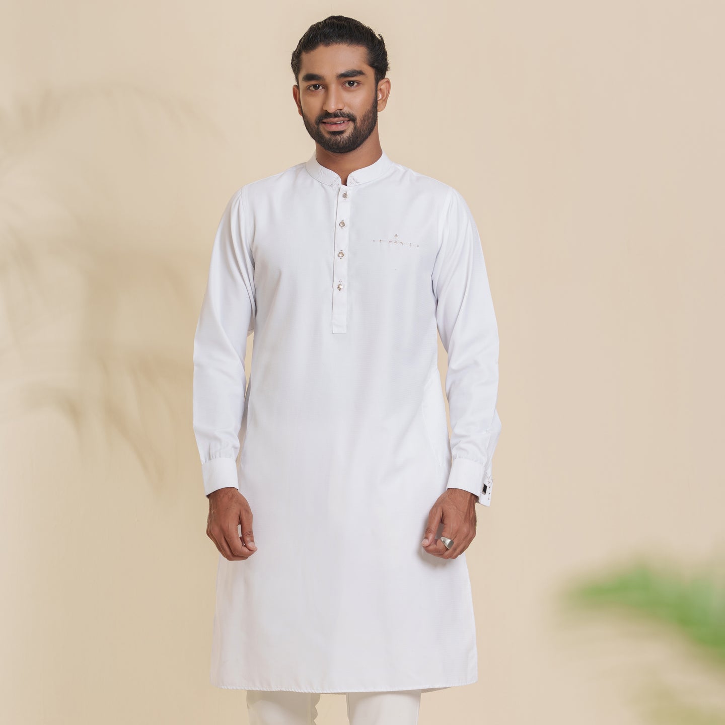 Mens Basic Panjabi- White2