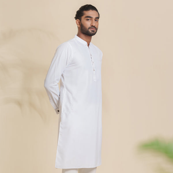 Mens Basic Panjabi- White2