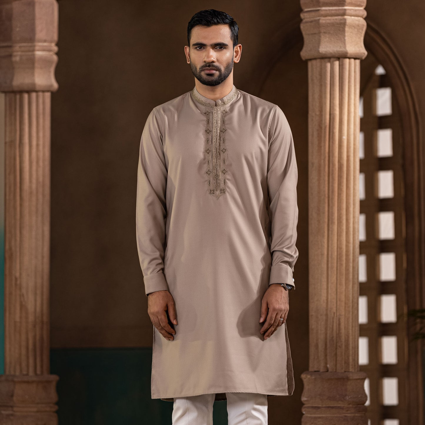 MENS PREMIUM PANJABI-KHAKI