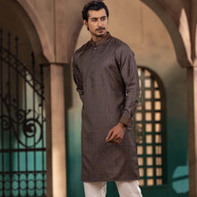 Load image into Gallery viewer, MENS PREMIUM PANJABI-COFFEE CHECK
