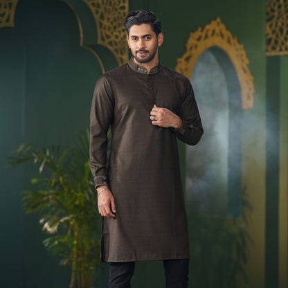 MENS PREMIUM PANJABI-BLACK