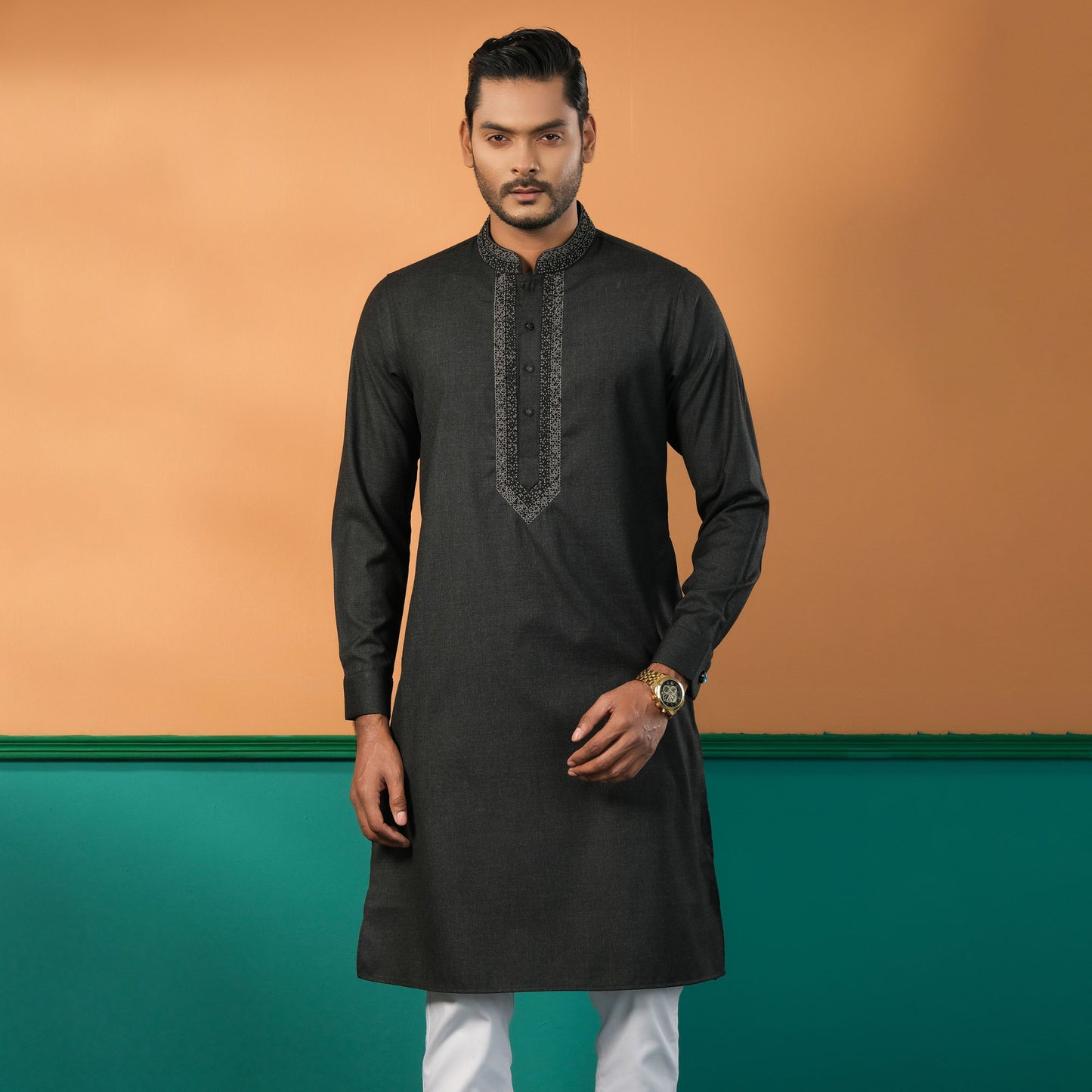 MENS PREMIUM PANJABI-DEEP ASH