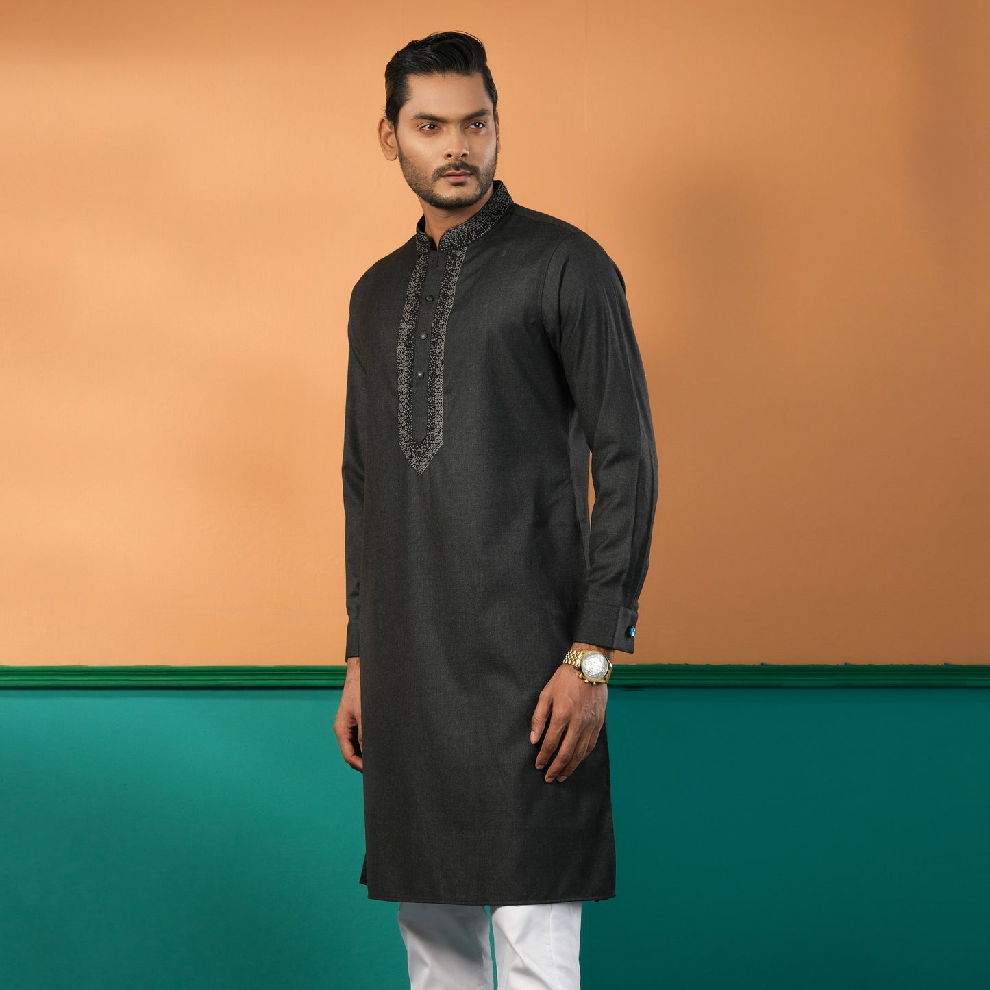 MENS PREMIUM PANJABI-DEEP ASH