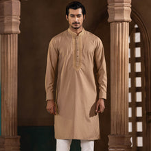 Load image into Gallery viewer, MENS PREMIUM PANJABI-CINNAMON CREAM
