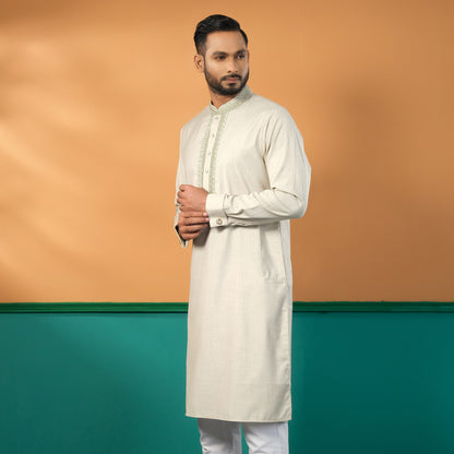 Mens Ivory Premium Panjabi