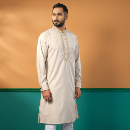 Mens Ivory Premium Panjabi