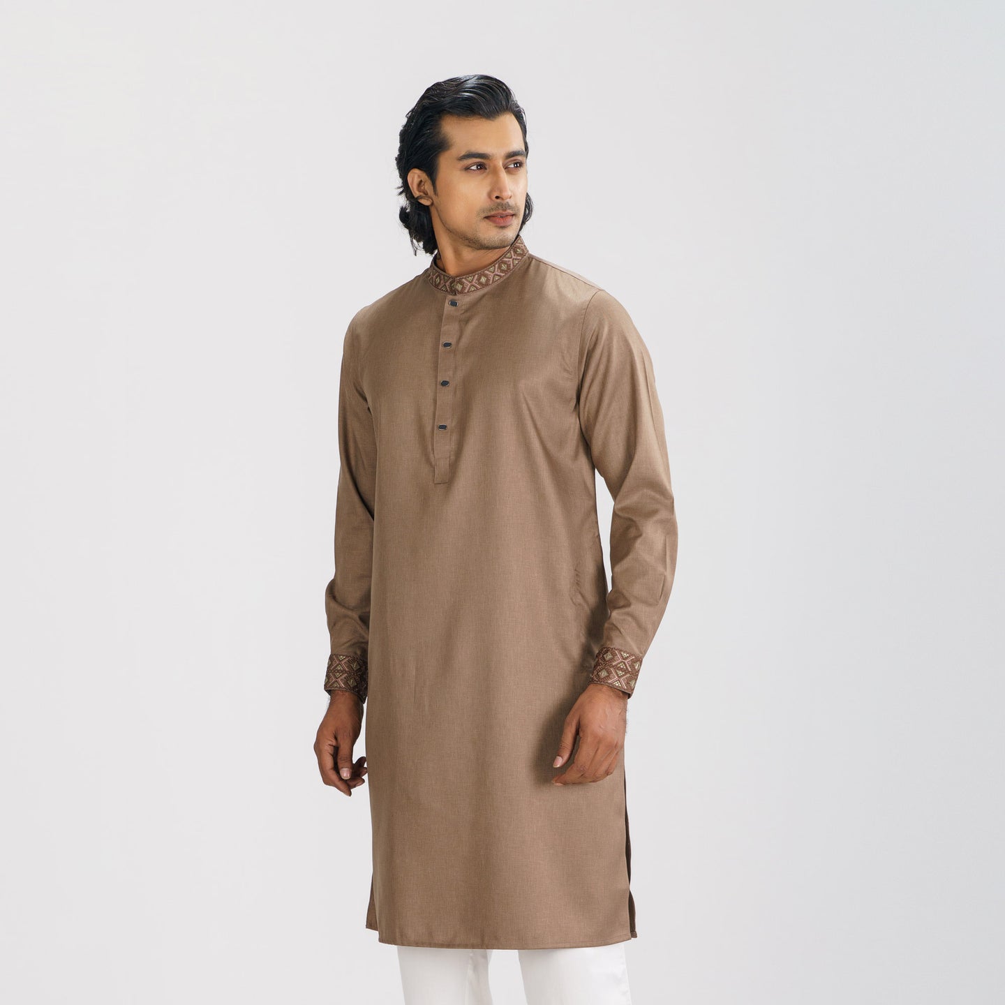 Men's Dark Ash Premium Panjabi