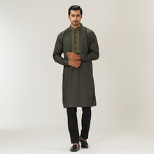 Load image into Gallery viewer, Mens Olive Ash Premium Panjabi
