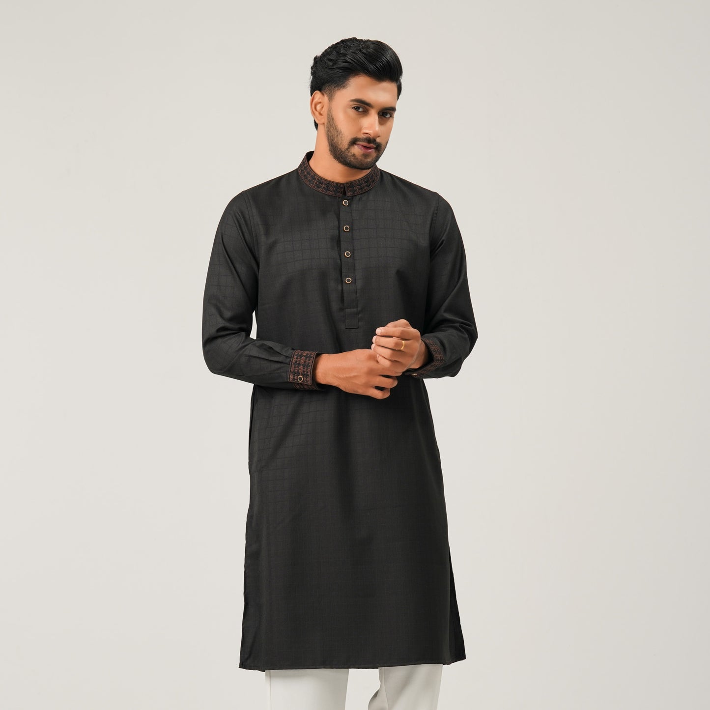 Mens Black Premium  Panjabi
