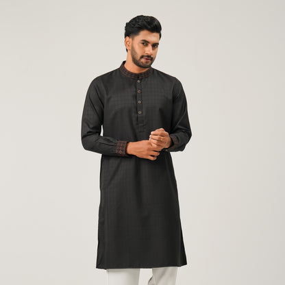 Mens Black Premium  Panjabi