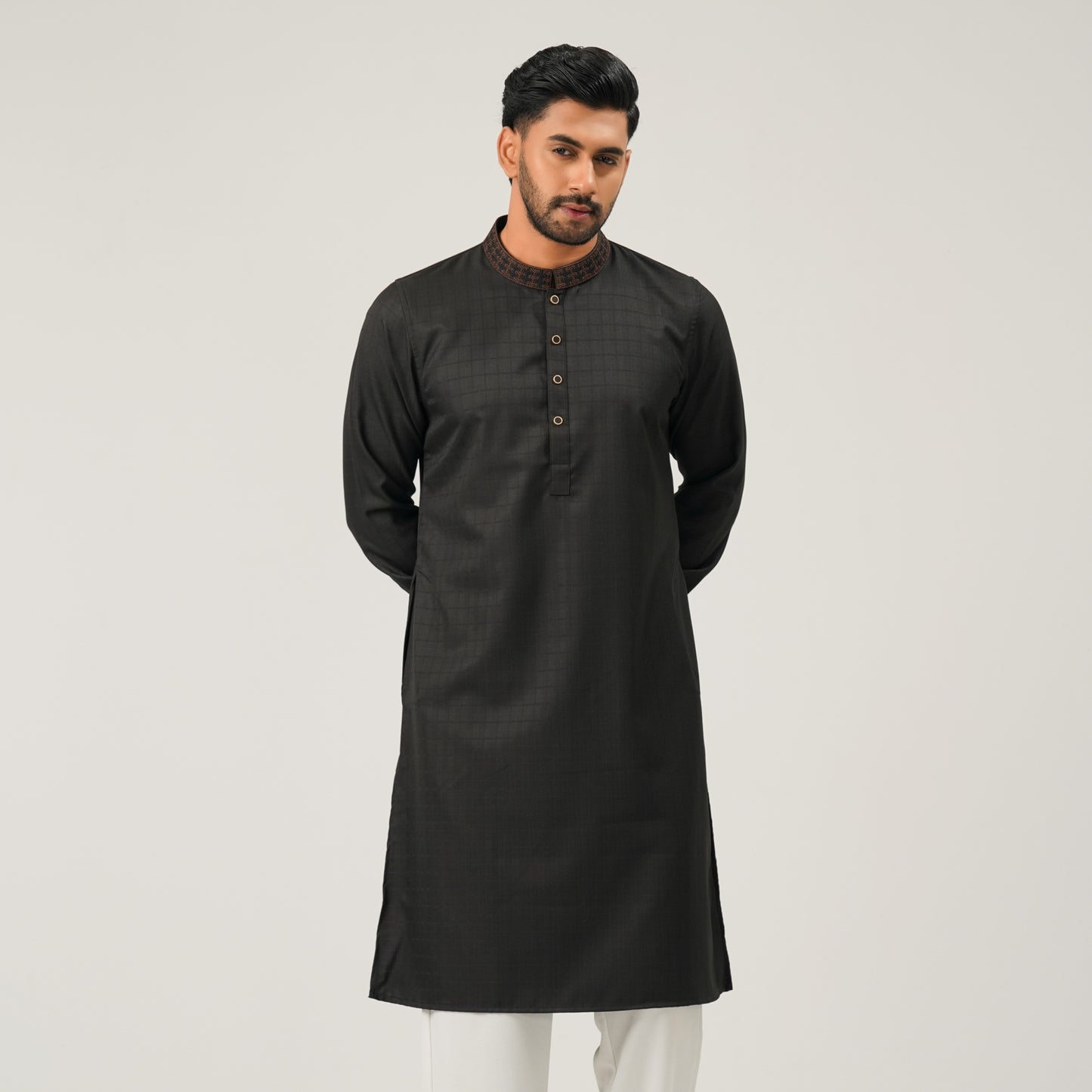 Mens Black Premium  Panjabi