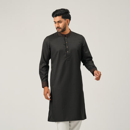 Mens Black Premium  Panjabi