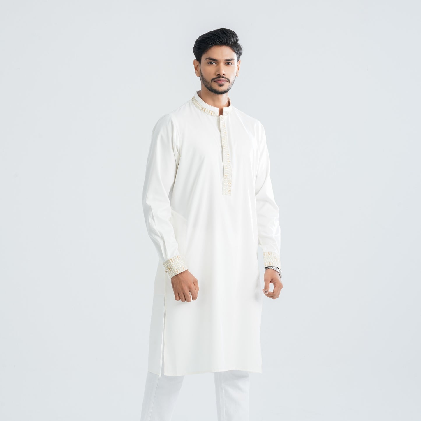 Men’s Blended White Panjabi