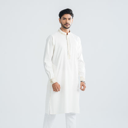 Men’s Blended White Panjabi
