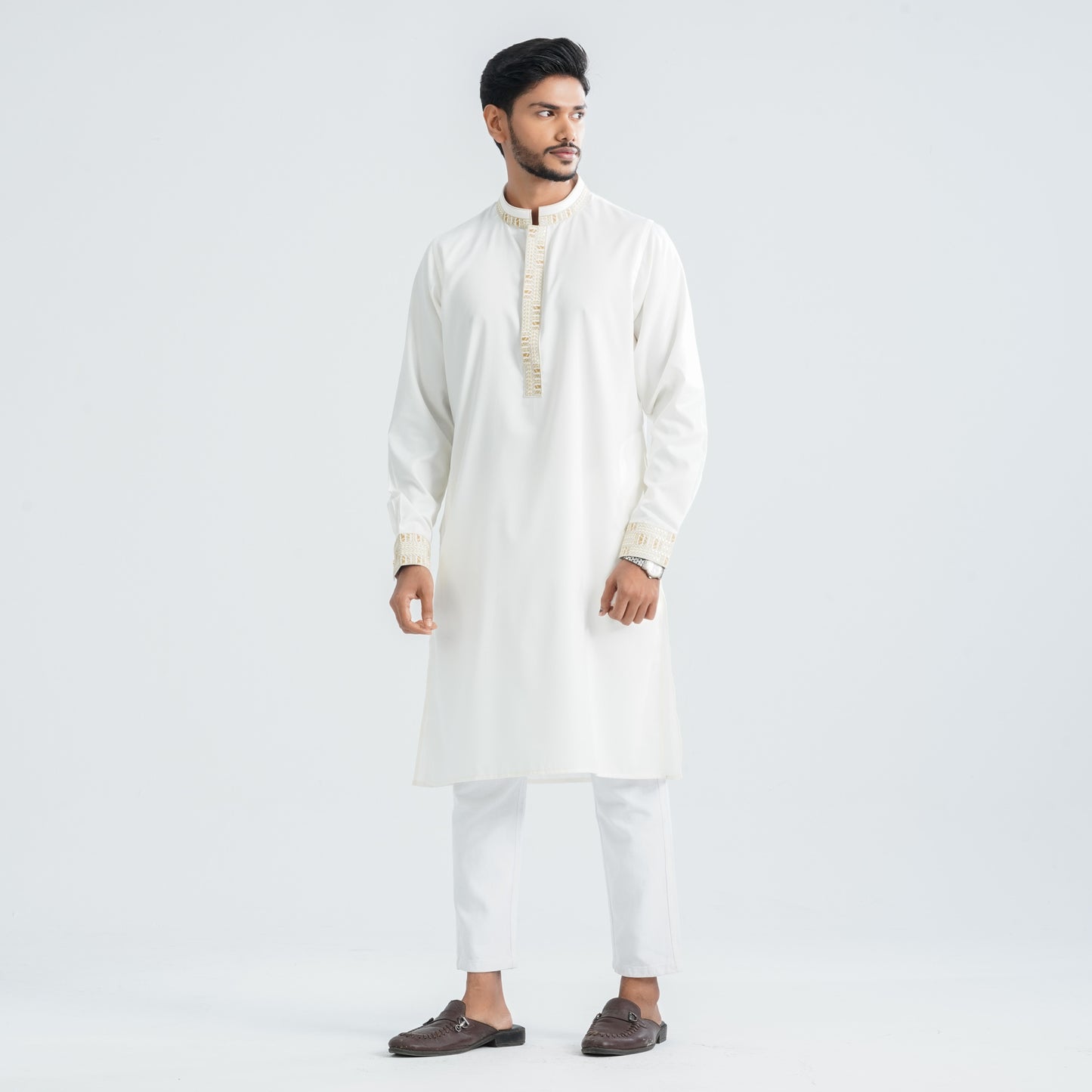 Men’s Blended White Panjabi