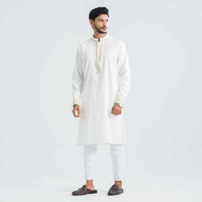Men’s Blended White Panjabi