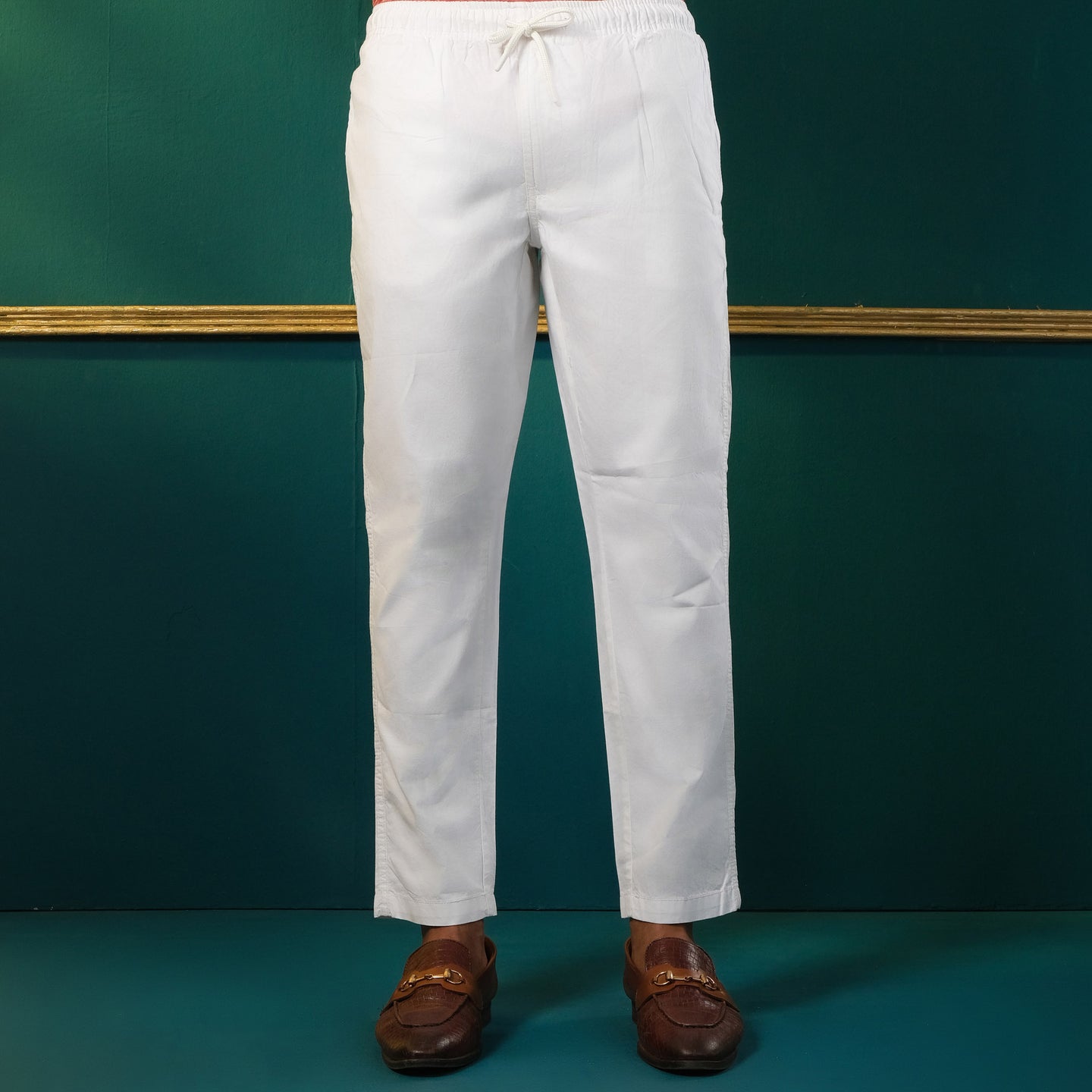 MENS TROUSER PAJAMA-WHITE