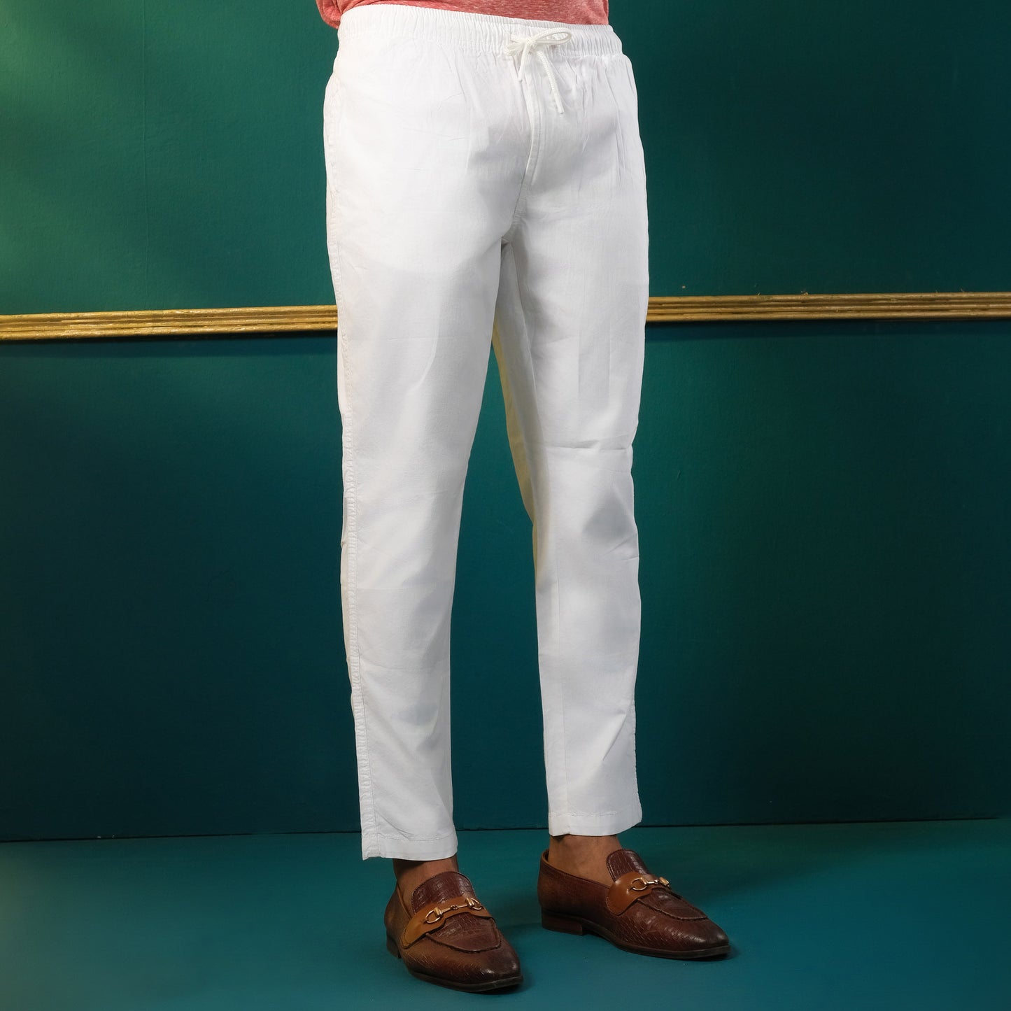 Mens Trouser Pajama-White