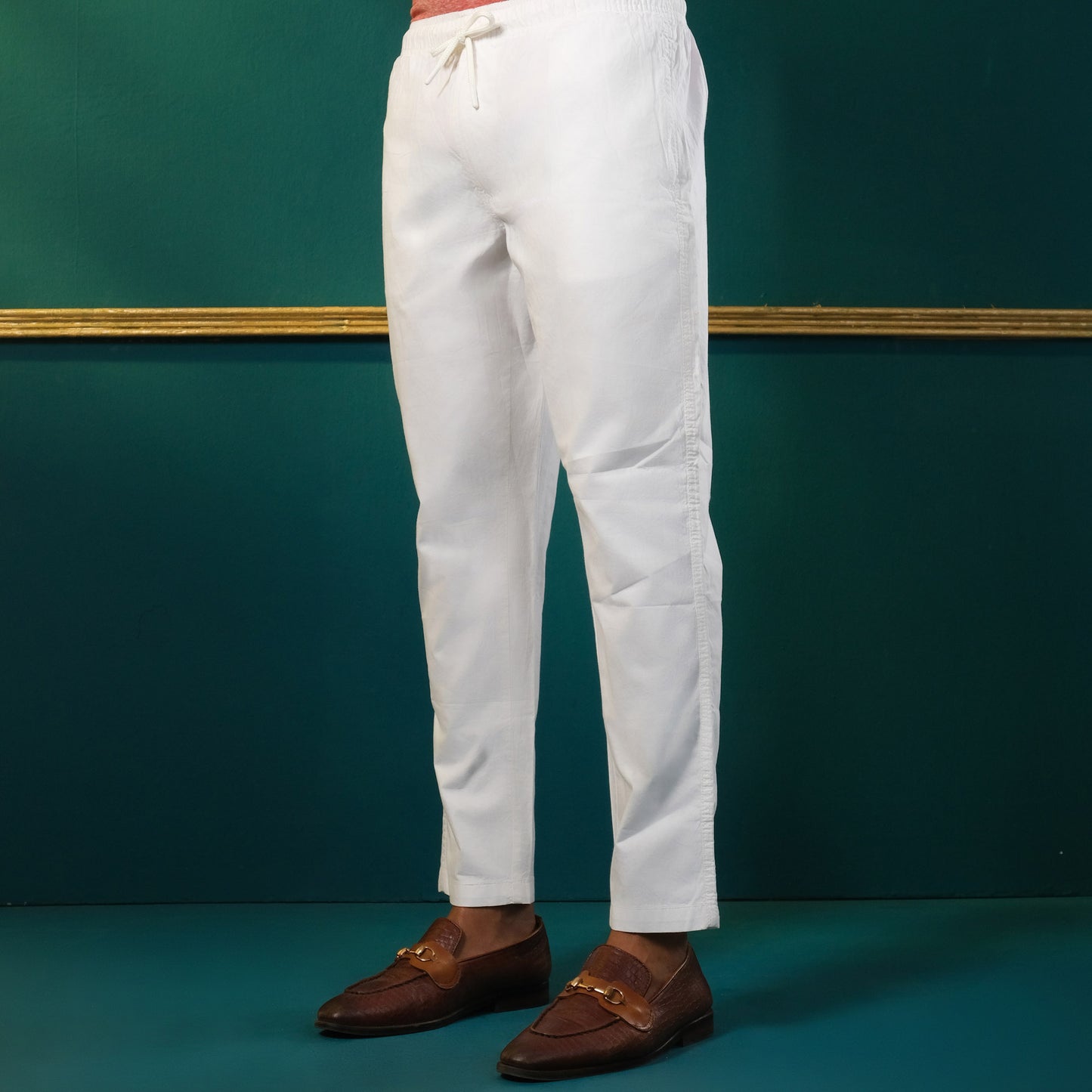 Mens Trouser Pajama-White