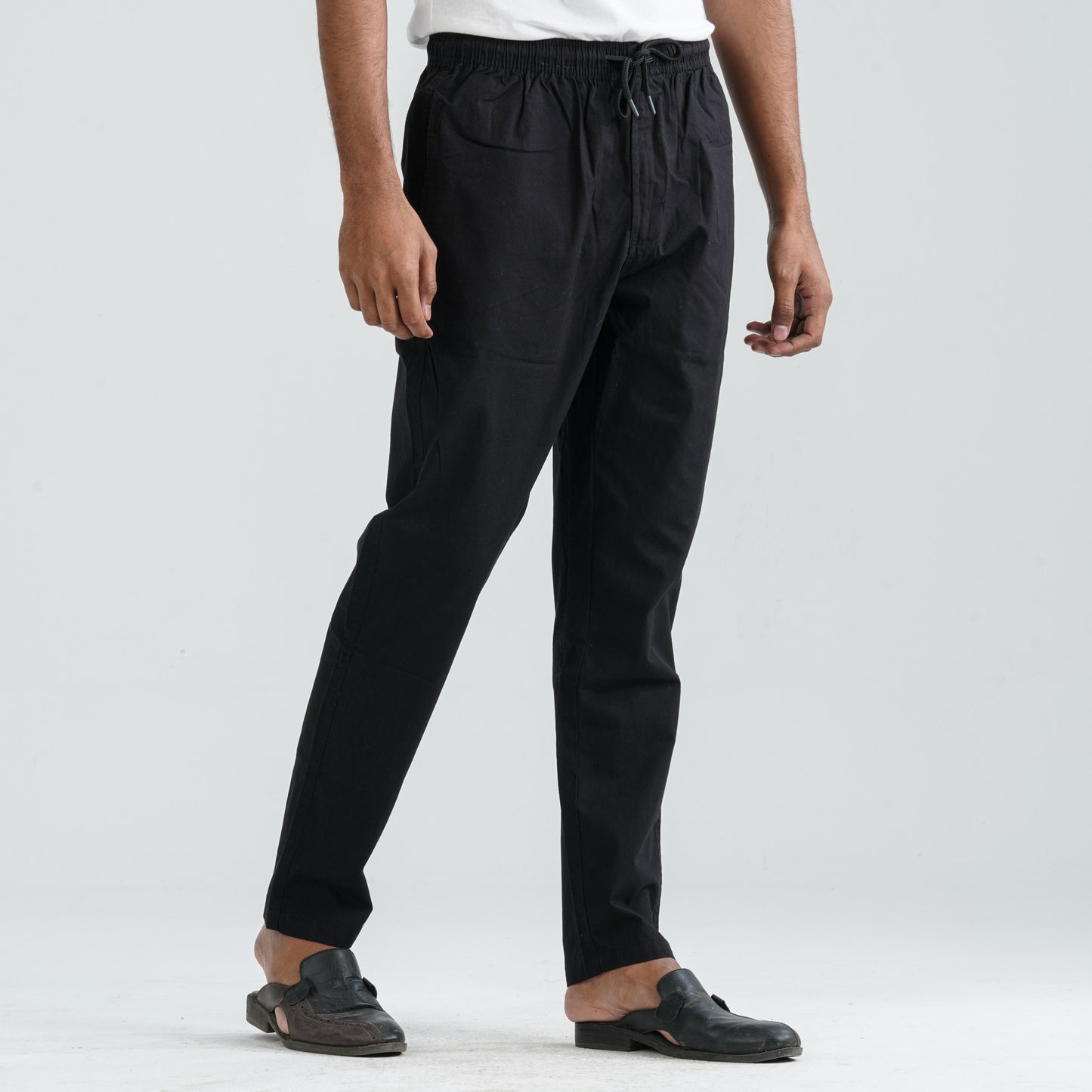 Men's Black Cotton Trouser Pajama