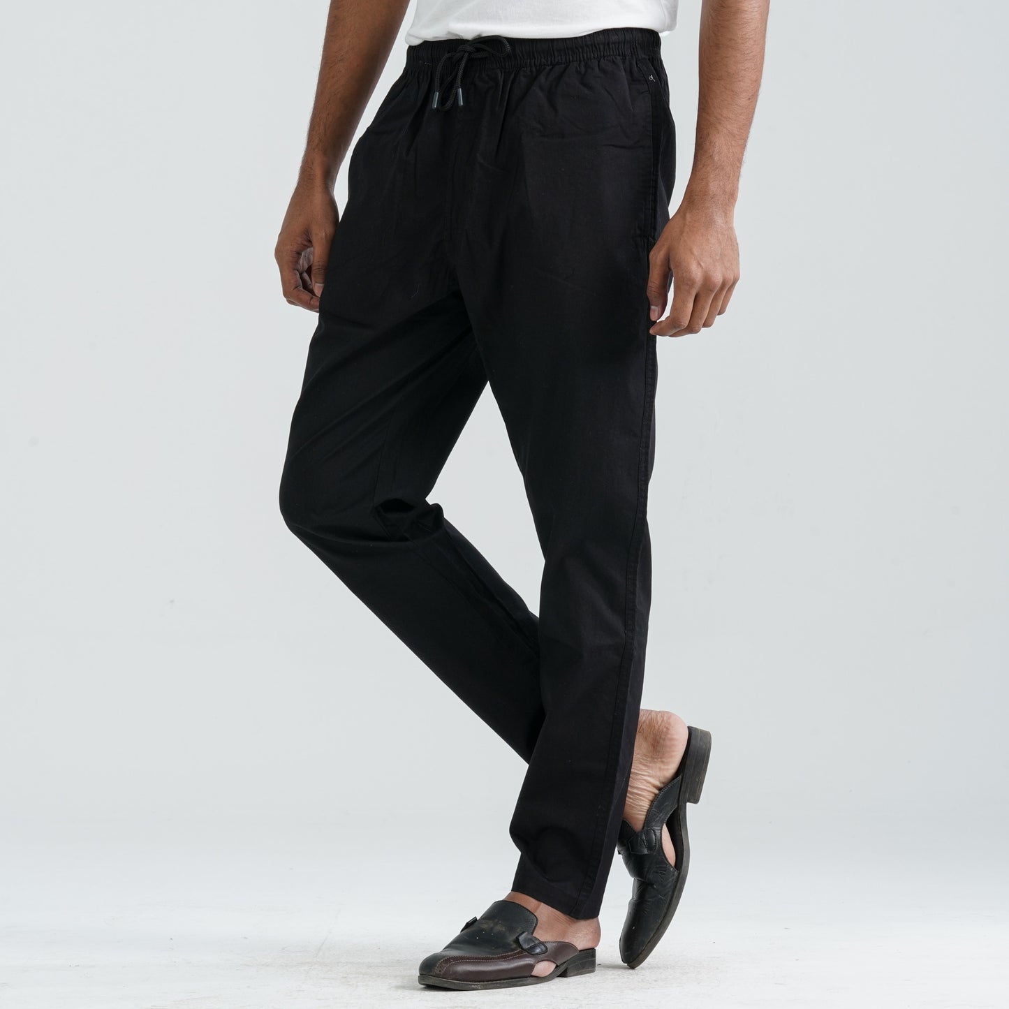 Men's Black Cotton Trouser Pajama