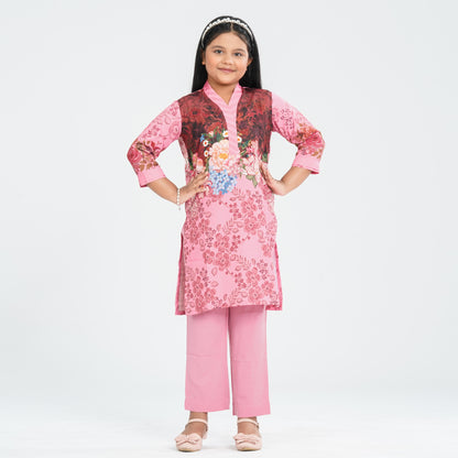 Girl’s Silk Two Piece Set