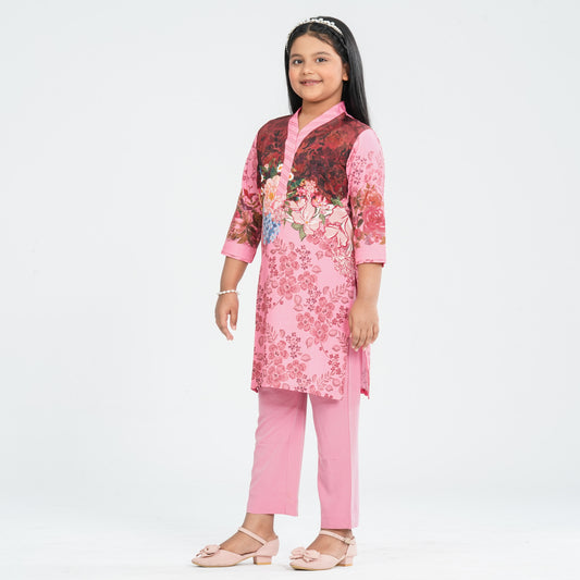 Girl’s Silk Two Piece Set