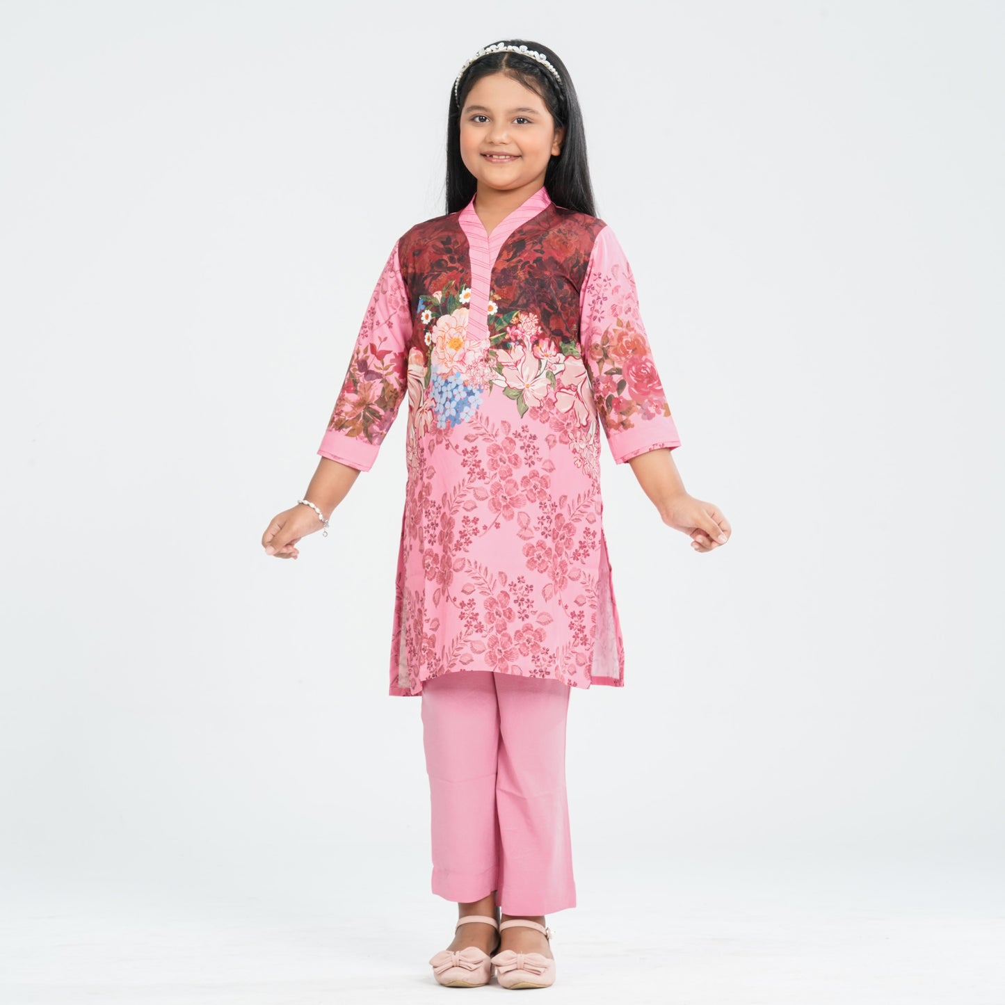 Girl’s Silk Two Piece Set