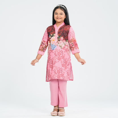 Girl’s Silk Two Piece Set