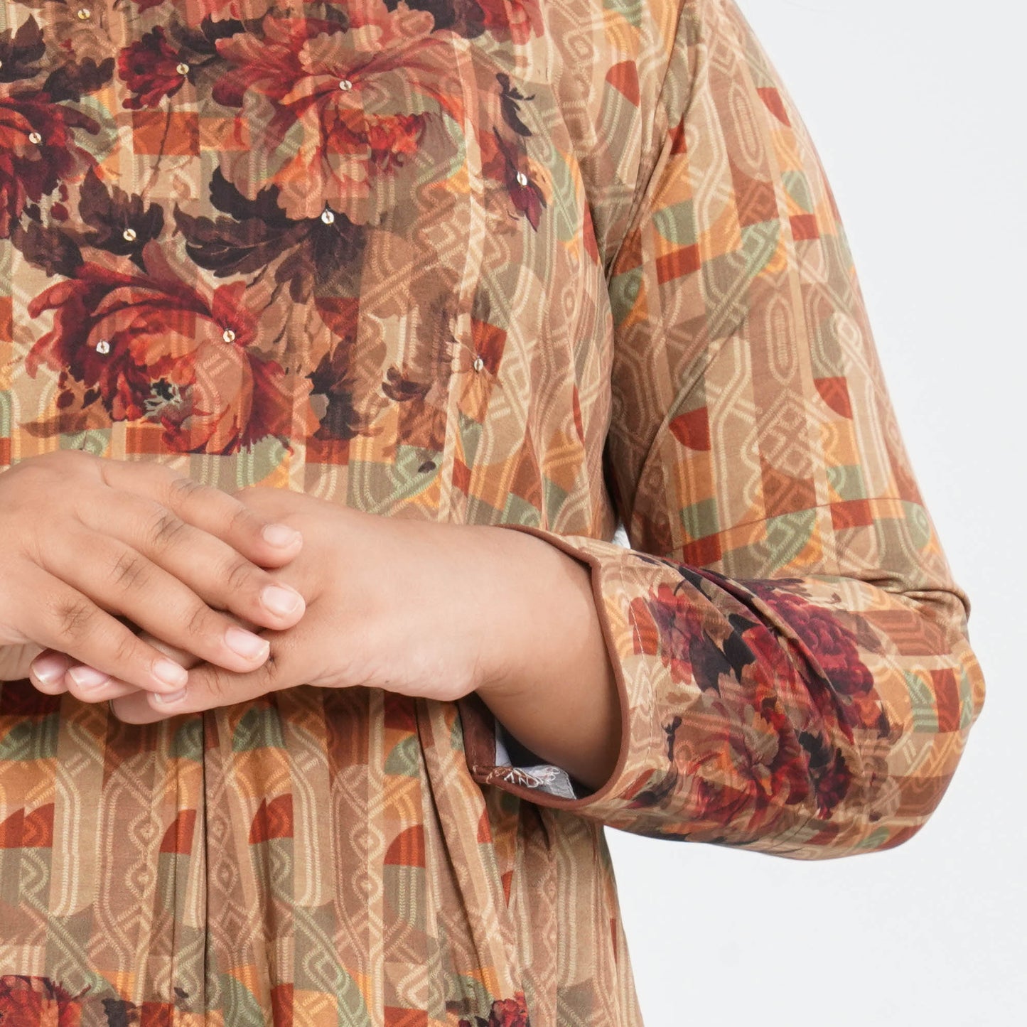 Girls Silk Two Piece Set