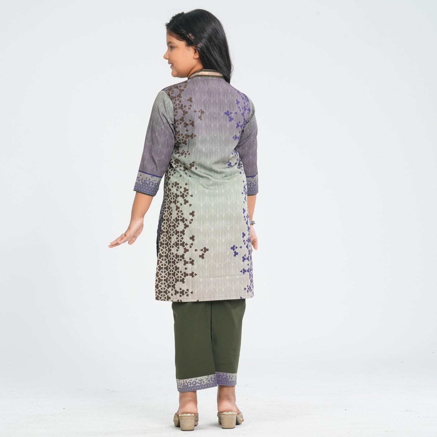 Girl's Blended Silk Two Piece Set