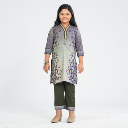 Girl's Blended Silk Two Piece Set