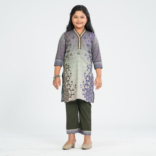 Girl's Blended Silk Two Piece Set