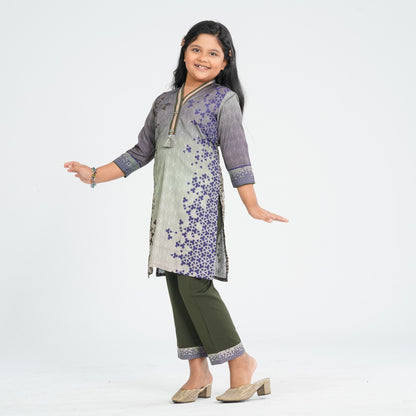 Girl's Blended Silk Two Piece Set