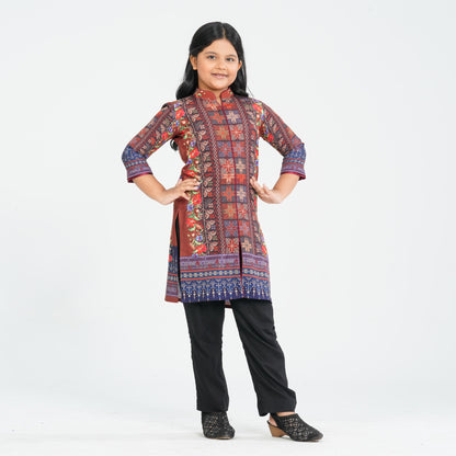 Girl's Blended Silk Two Piece Set