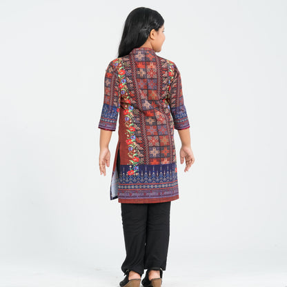 Girl's Blended Silk Two Piece Set