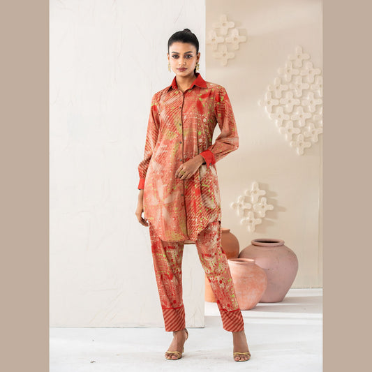 Womens Ethnic Printed Co-Ord Set