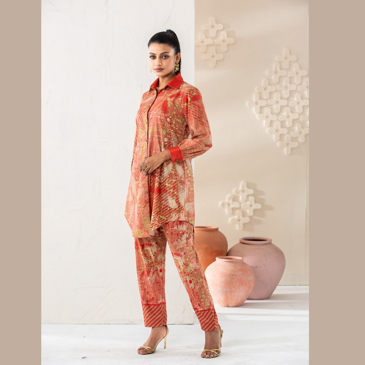 Womens Ethnic Printed Co-Ord Set